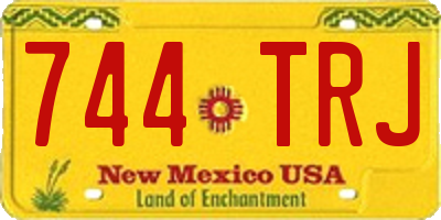 NM license plate 744TRJ