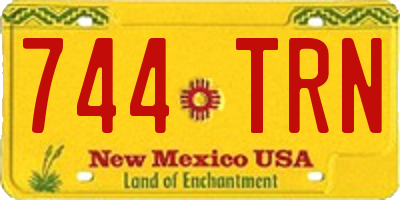 NM license plate 744TRN