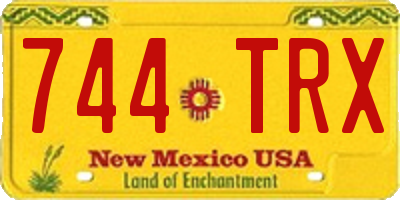 NM license plate 744TRX