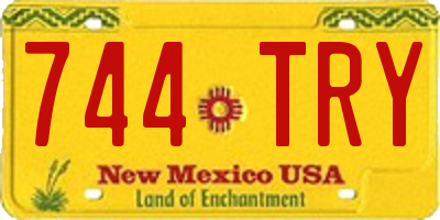 NM license plate 744TRY