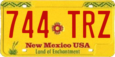 NM license plate 744TRZ