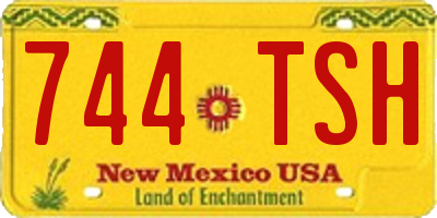 NM license plate 744TSH