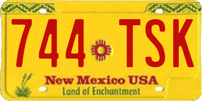 NM license plate 744TSK