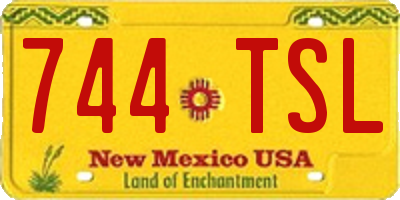 NM license plate 744TSL