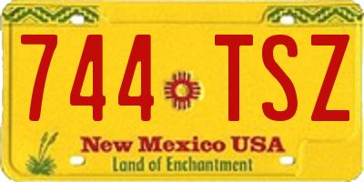NM license plate 744TSZ