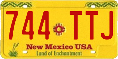 NM license plate 744TTJ