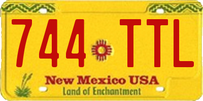 NM license plate 744TTL