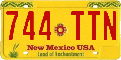 NM license plate 744TTN