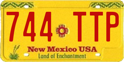 NM license plate 744TTP
