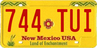 NM license plate 744TUI