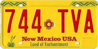 NM license plate 744TVA
