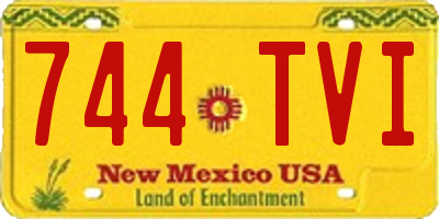 NM license plate 744TVI