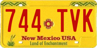 NM license plate 744TVK