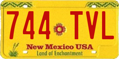 NM license plate 744TVL