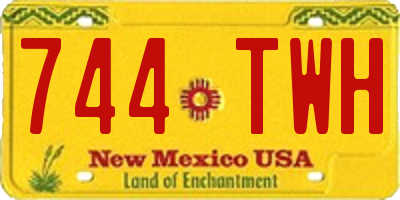 NM license plate 744TWH