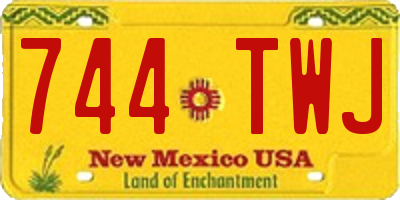 NM license plate 744TWJ