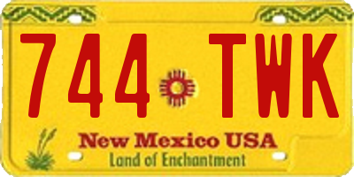 NM license plate 744TWK