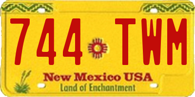 NM license plate 744TWM
