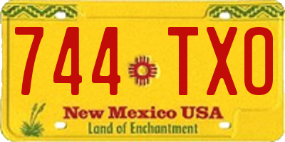 NM license plate 744TXO