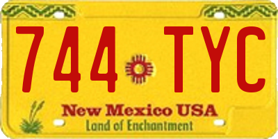 NM license plate 744TYC