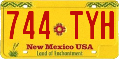 NM license plate 744TYH