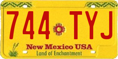 NM license plate 744TYJ