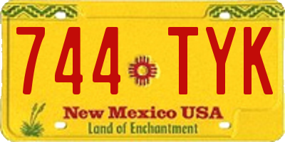 NM license plate 744TYK