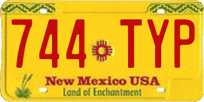 NM license plate 744TYP