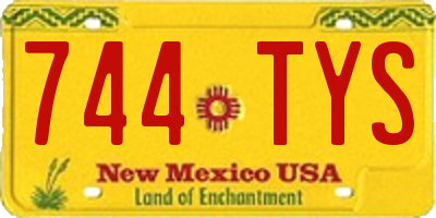 NM license plate 744TYS
