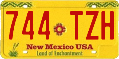 NM license plate 744TZH