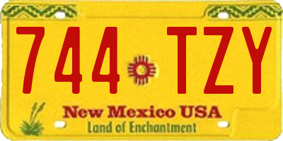 NM license plate 744TZY