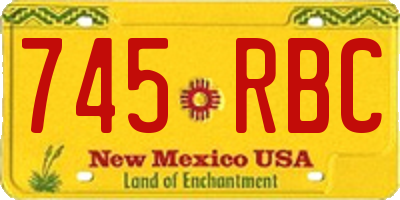NM license plate 745RBC