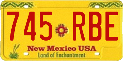 NM license plate 745RBE