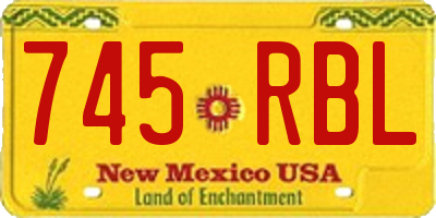 NM license plate 745RBL