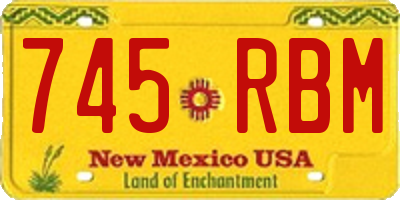NM license plate 745RBM