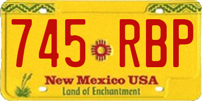 NM license plate 745RBP