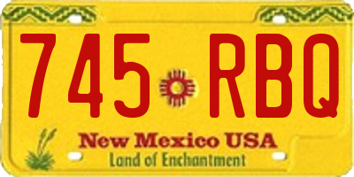 NM license plate 745RBQ