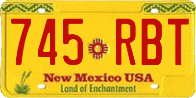 NM license plate 745RBT