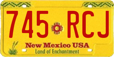 NM license plate 745RCJ