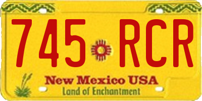 NM license plate 745RCR