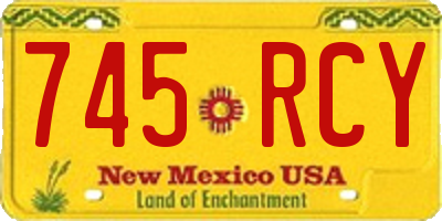 NM license plate 745RCY