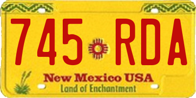 NM license plate 745RDA