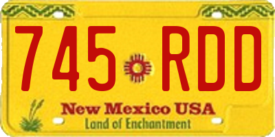 NM license plate 745RDD