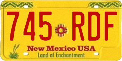 NM license plate 745RDF