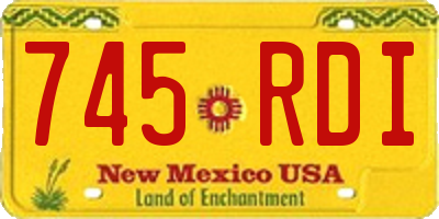 NM license plate 745RDI