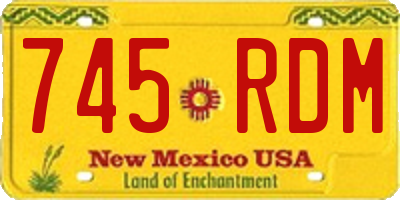 NM license plate 745RDM