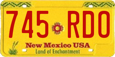 NM license plate 745RDO