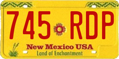 NM license plate 745RDP