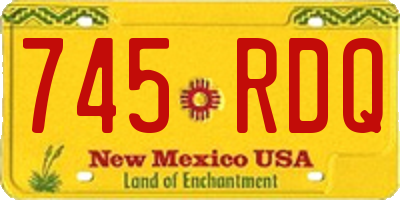 NM license plate 745RDQ