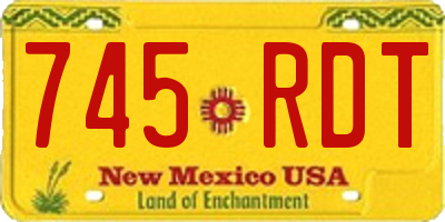 NM license plate 745RDT
